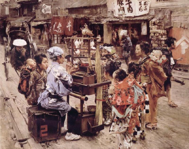 Robert Frederick Blum The Ameya or Itinerant Candy Vender china oil painting image
